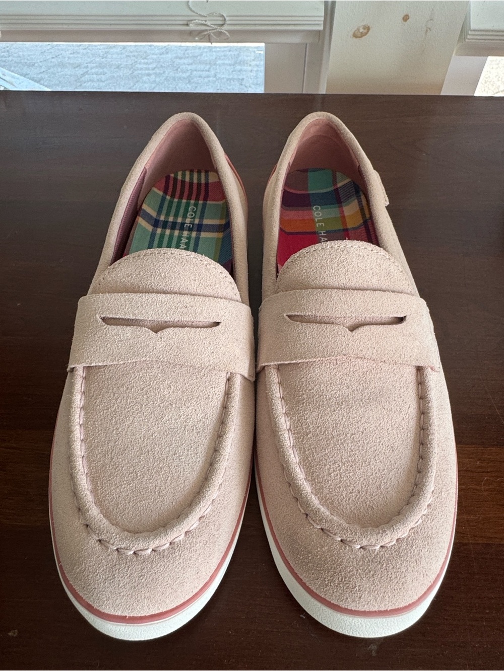 NEW Cole Haan Pink Suede Namtucket 2.0 Penny Loafers